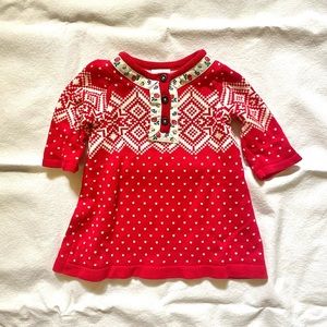 Hanna Andersson 0-3m Holiday Sweater Dress